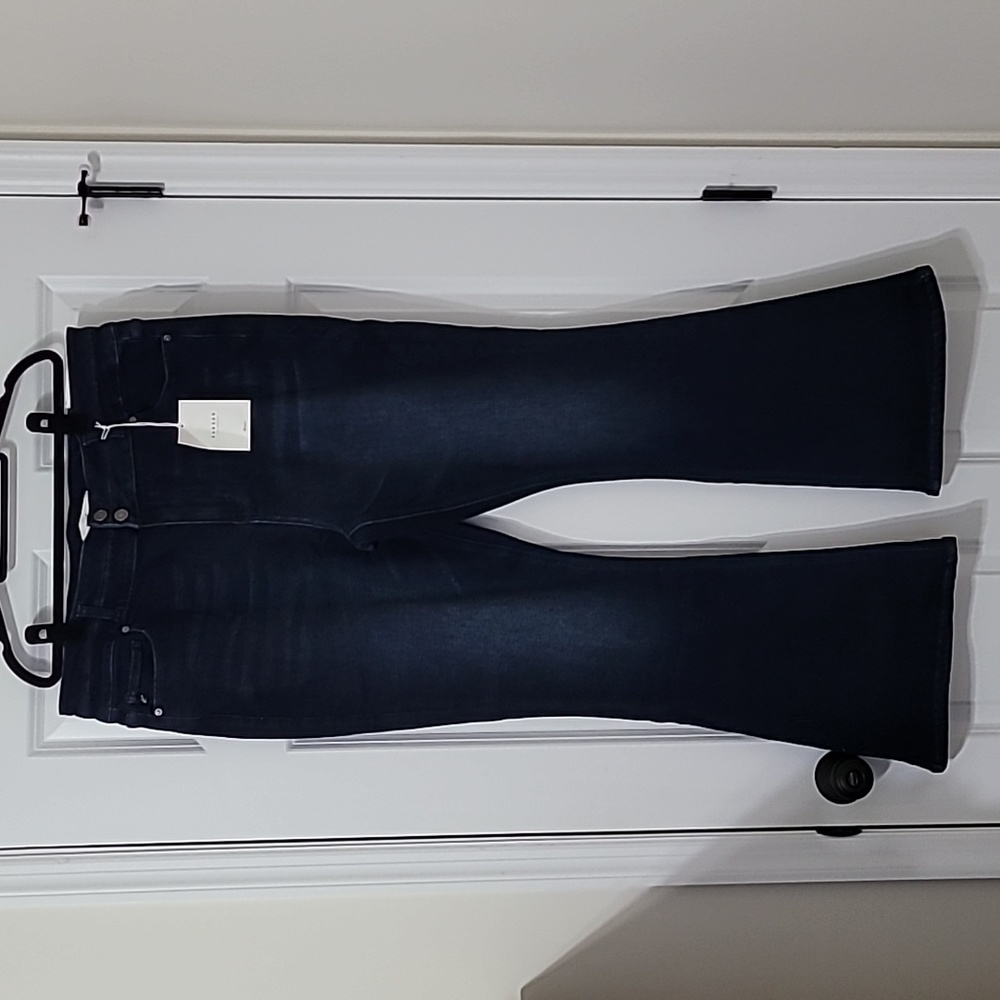 KanCan High Rise Double Waistband Dark Wash Flares 3X